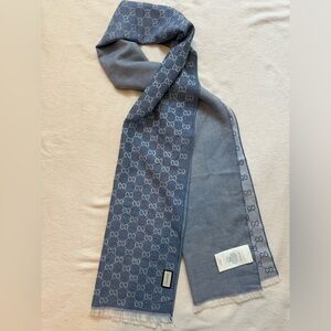 Gucci Color Block Wool Scarf Unisex Never Worn Reversible